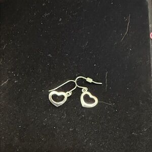 Elegant Silver Heart Earrings